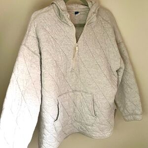 Old Navy Gray Quilted Hoodie